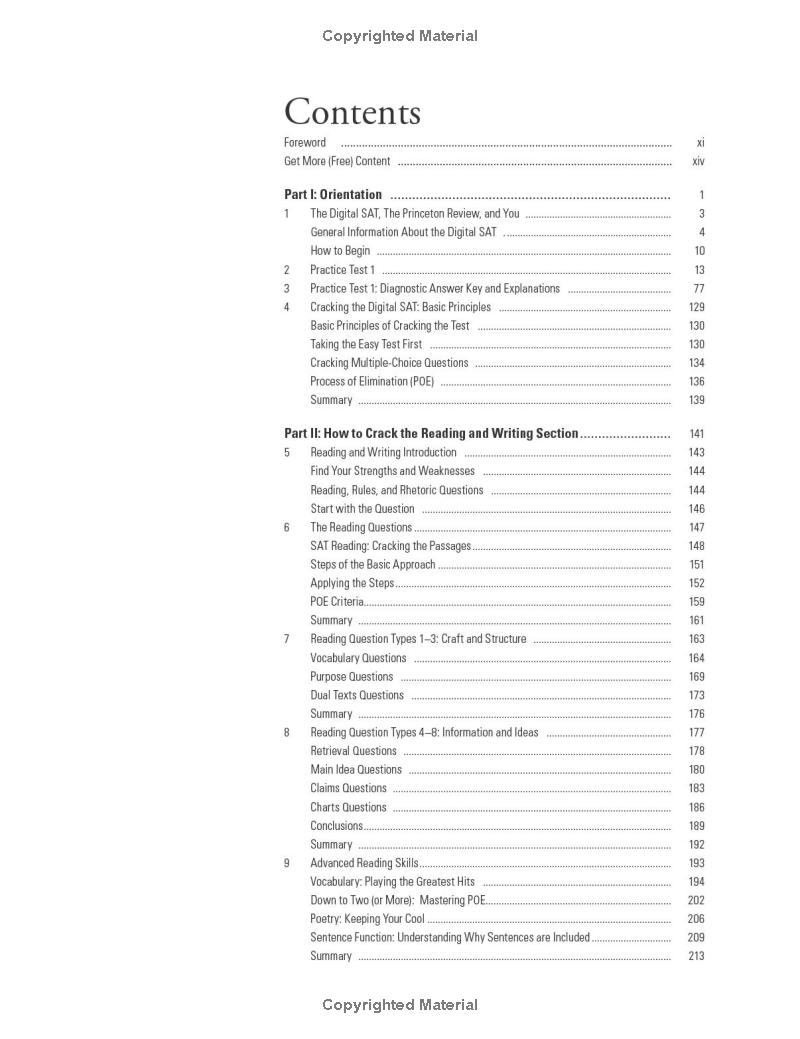 princeton review digital sat premium prep, 2025