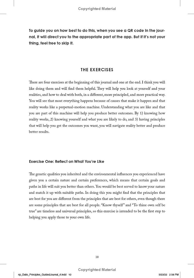 principles: your guided journal (create your own principles to get the work and life you want)