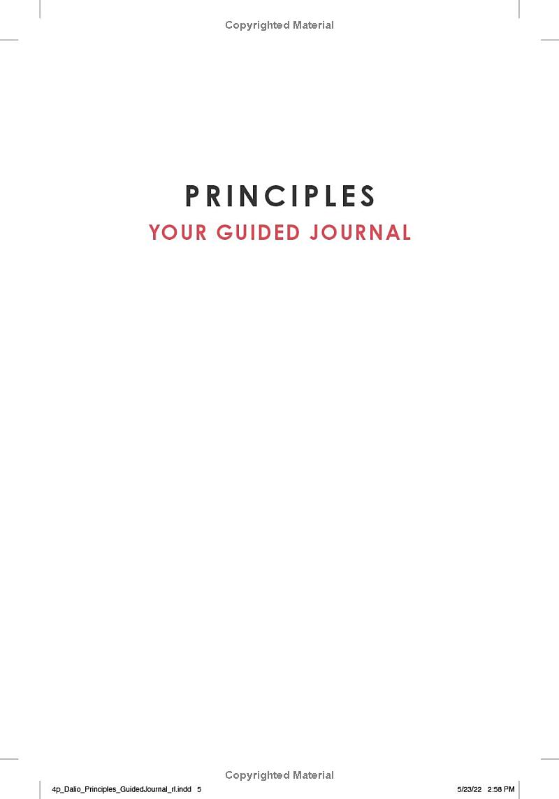 principles: your guided journal (create your own principles to get the work and life you want)