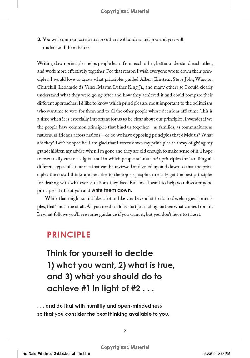 principles: your guided journal (create your own principles to get the work and life you want)