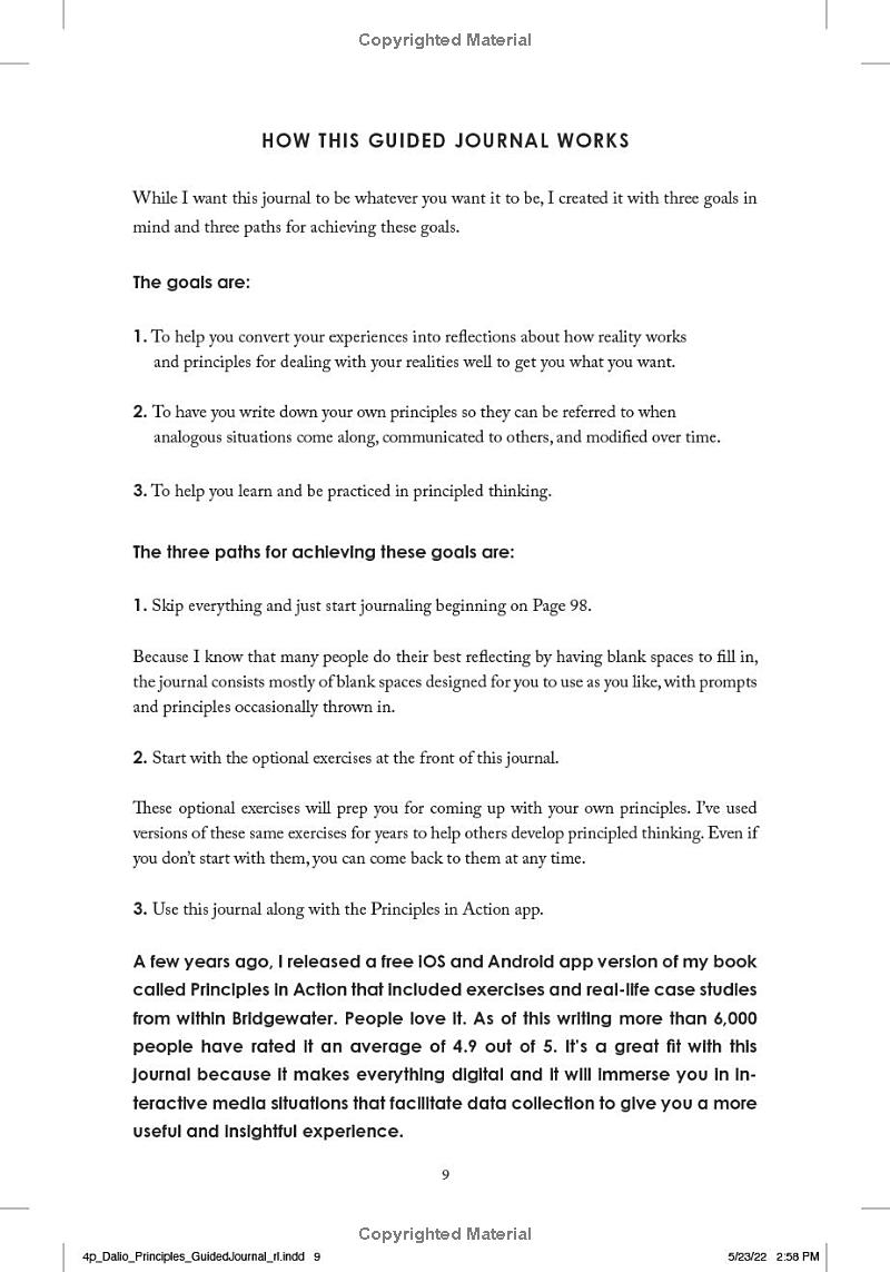 principles: your guided journal (create your own principles to get the work and life you want)