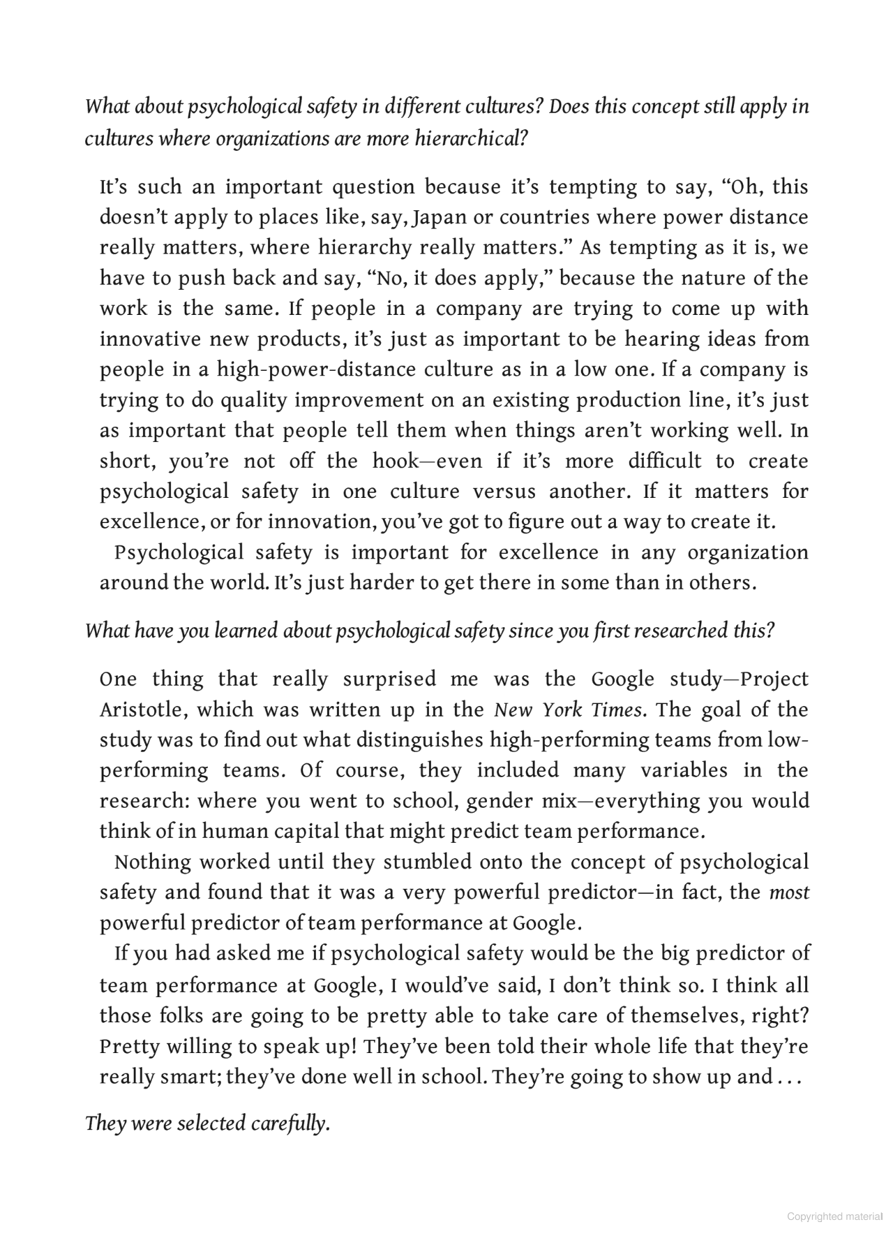 Psychological Safety (HBR Emotional Intelligence Series)