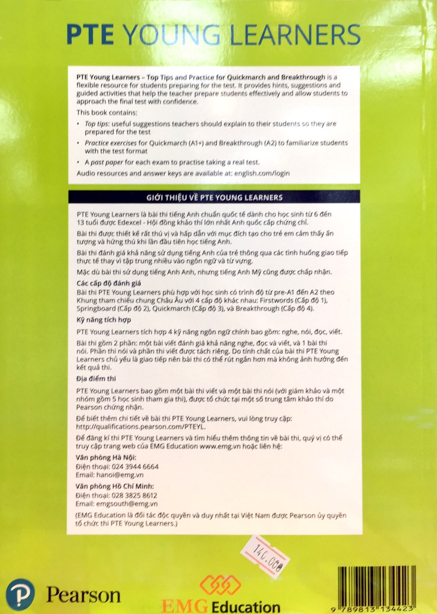 pte young learners quickmarch & breakthrough vietnam