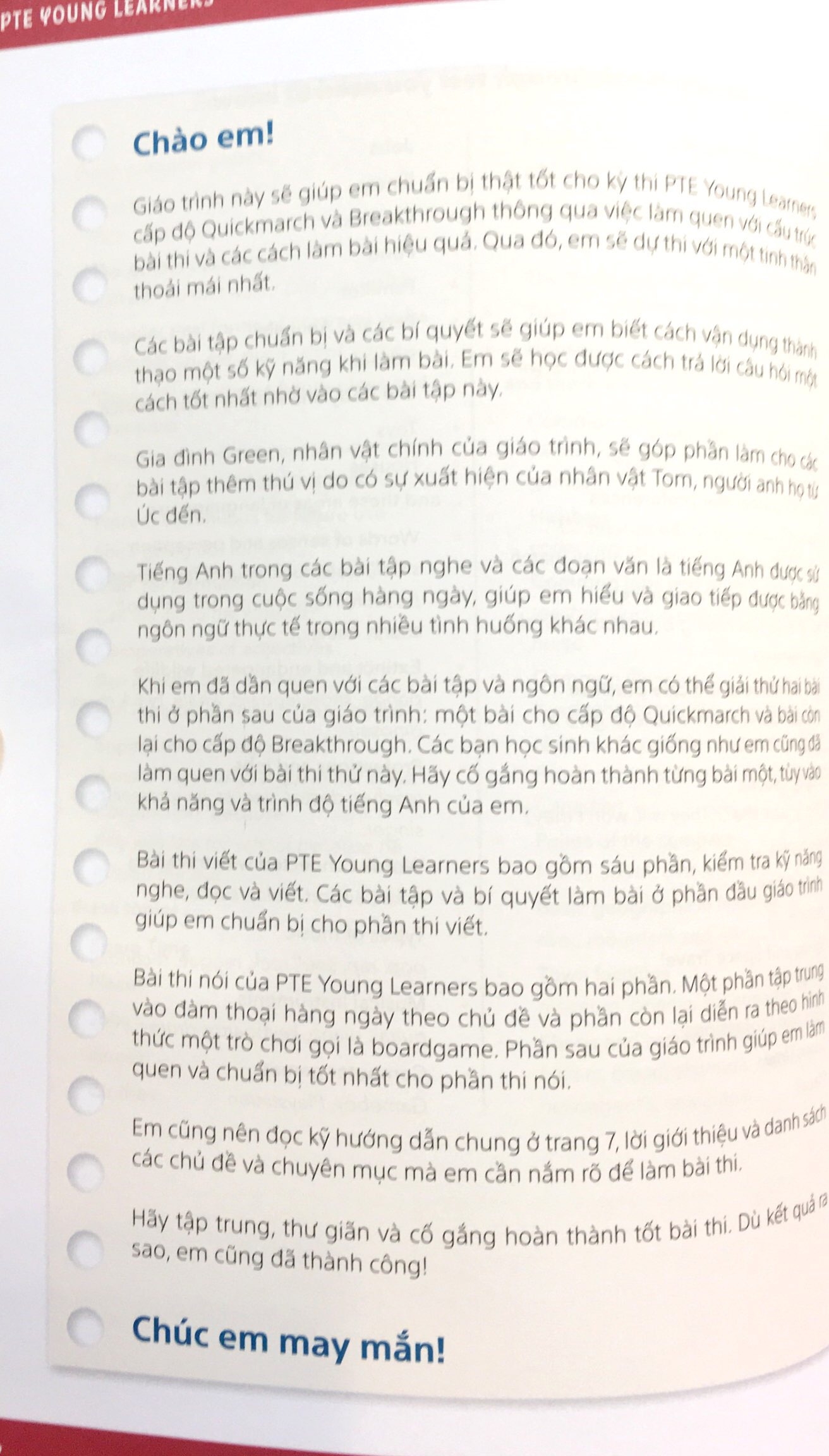 pte young learners quickmarch & breakthrough vietnam