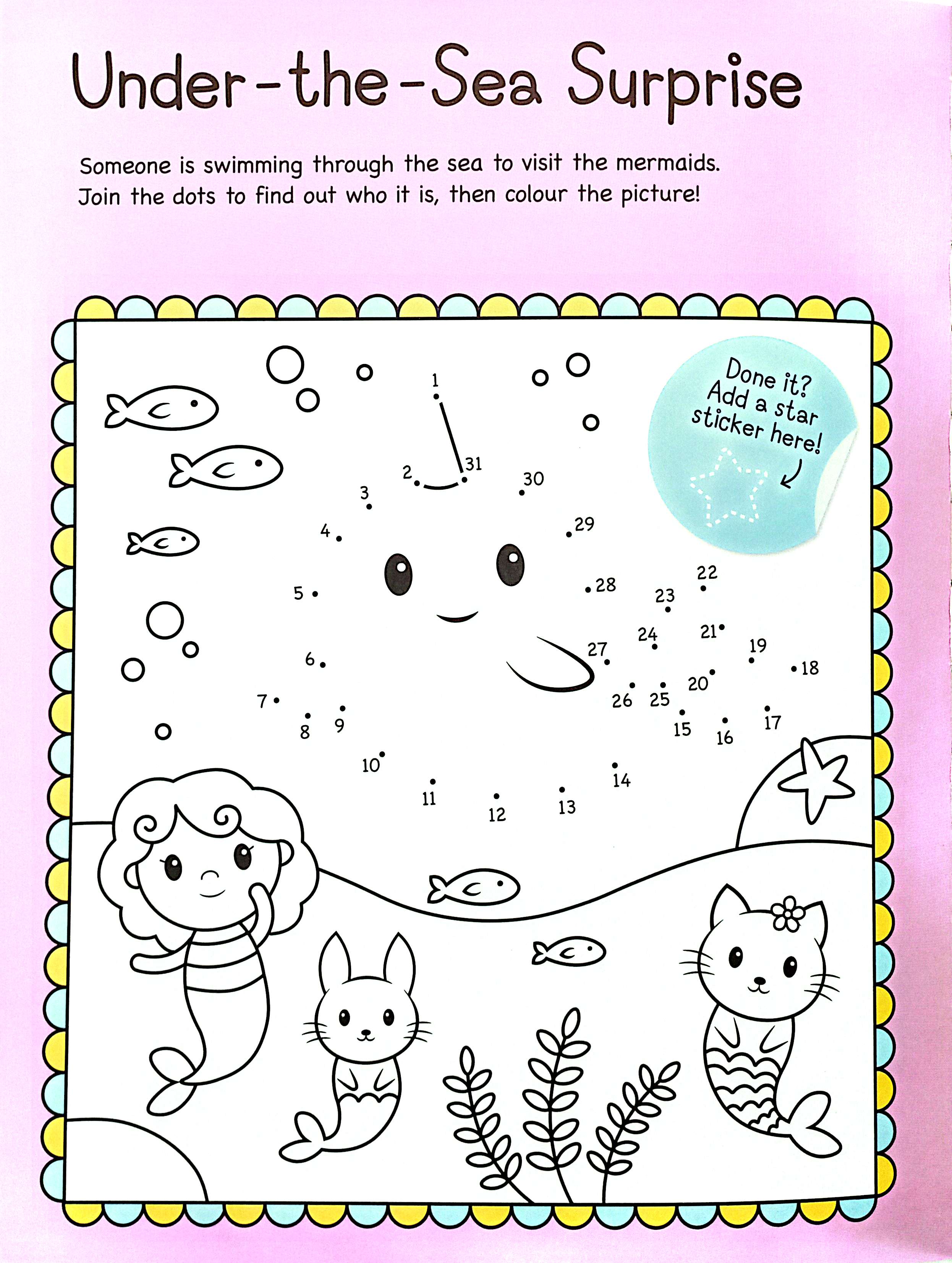 puffy sticker - mermaids