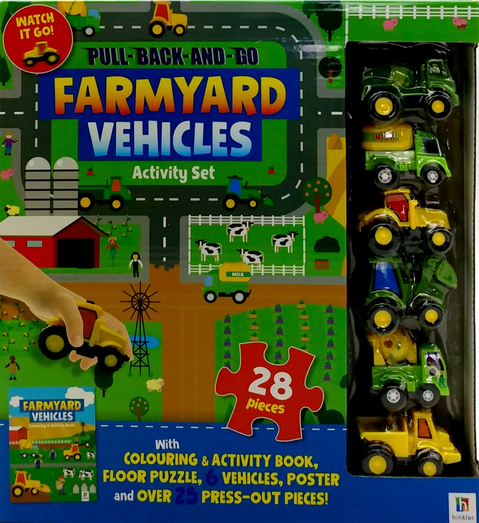 pull-back-and-go: farmyard vehicles