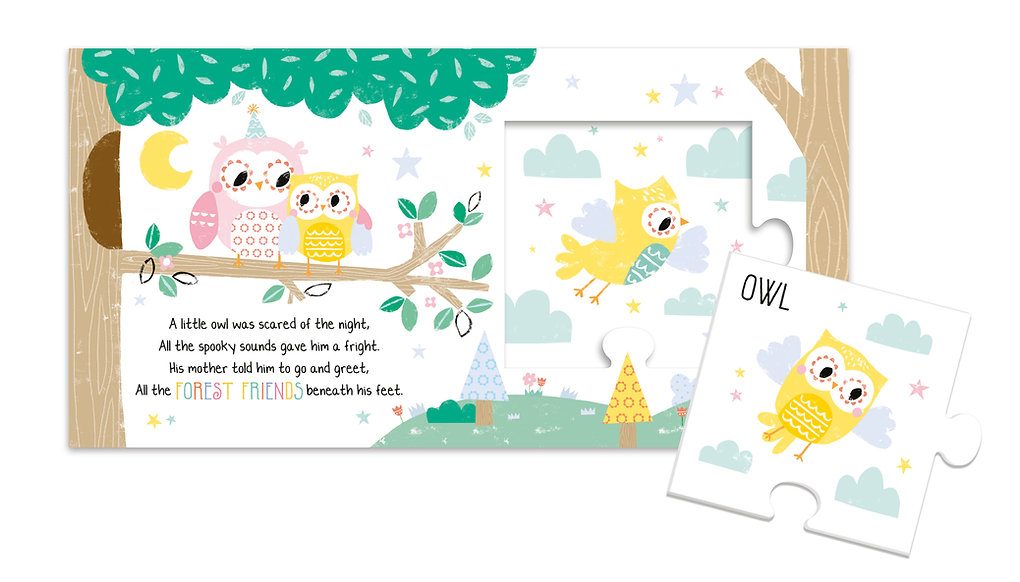 pull out jigsaw book - forest friends
