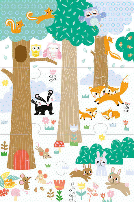 pull out jigsaw book - forest friends