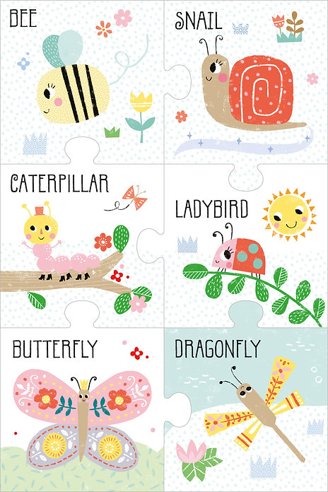 pull out jigsaw book - garden friends