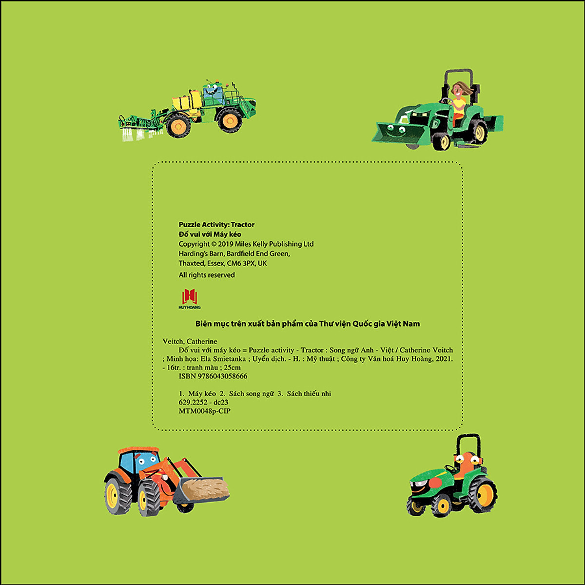 puzzle activity - tractor: đố vui với máy kéo (song ngữ anh - việt)