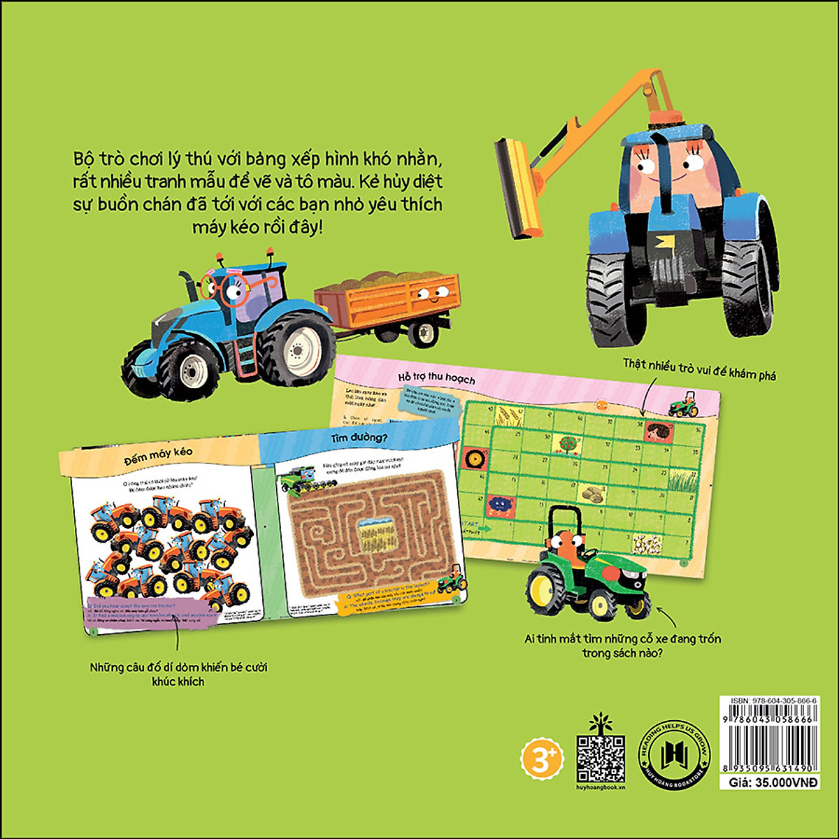 puzzle activity - tractor: đố vui với máy kéo (song ngữ anh - việt)