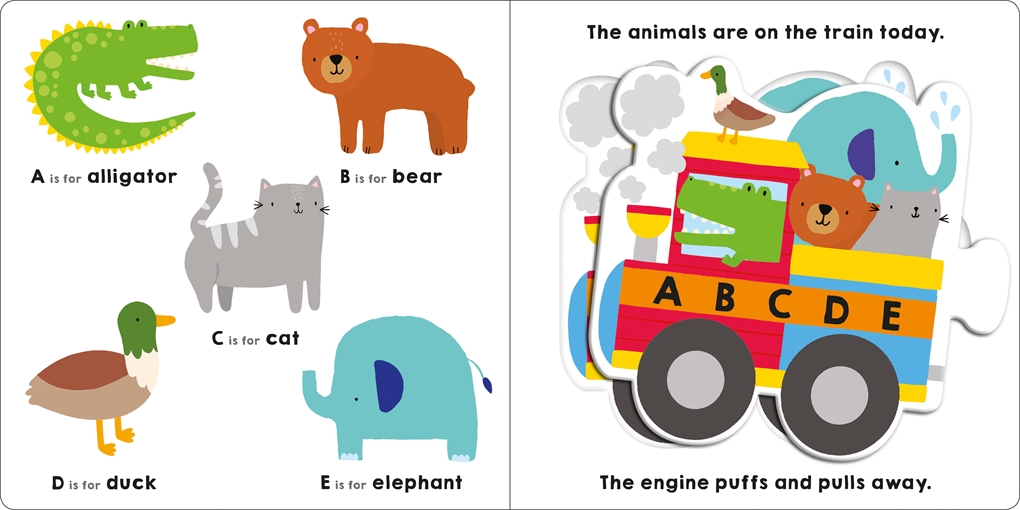 puzzle and play: alphabet train: a press-out puzzle book!