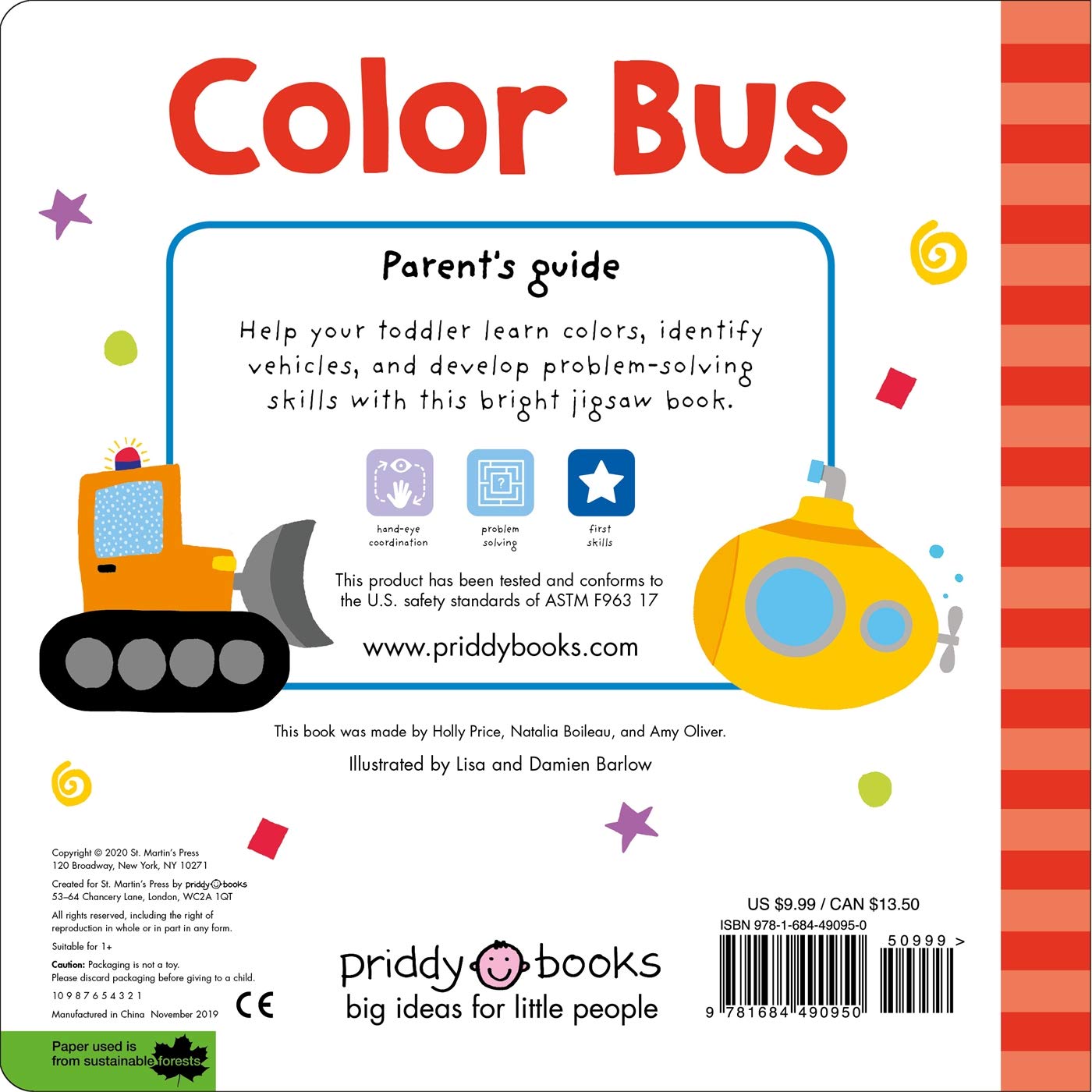 puzzle and play: color bus: a press-out puzzle book!