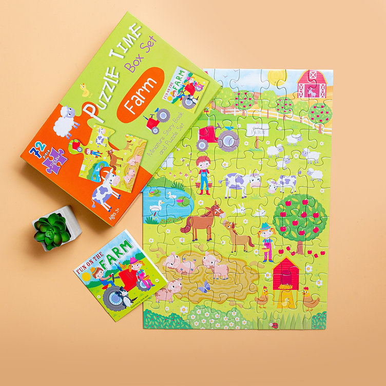 puzzle time box set: farm