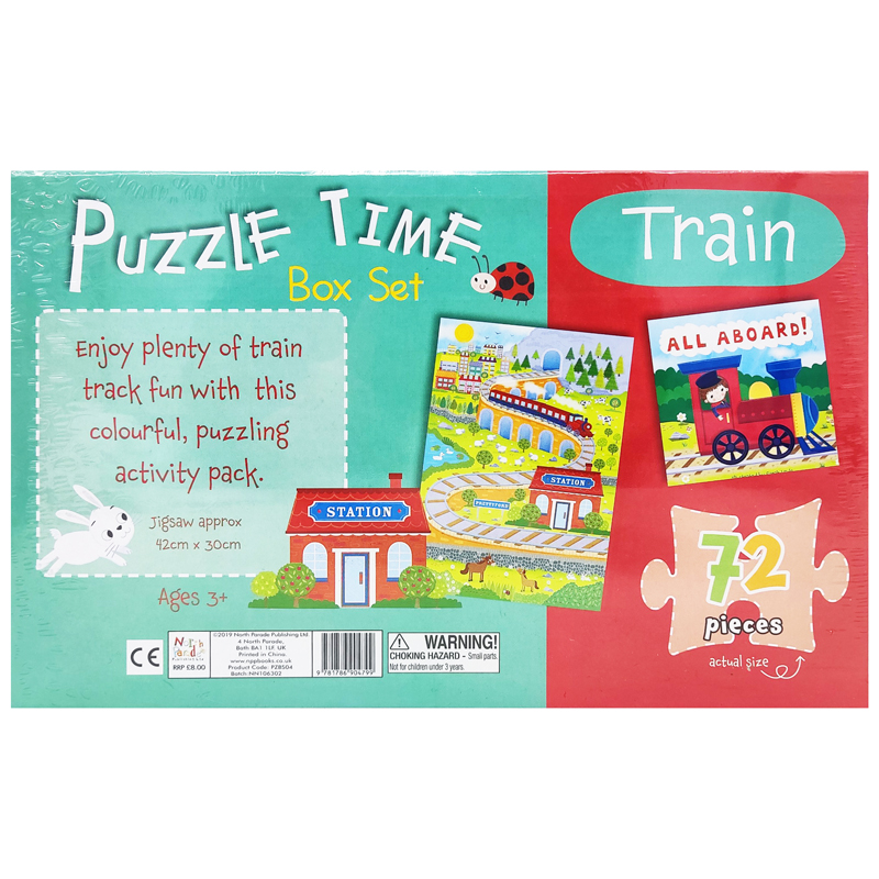 puzzle time box set: train
