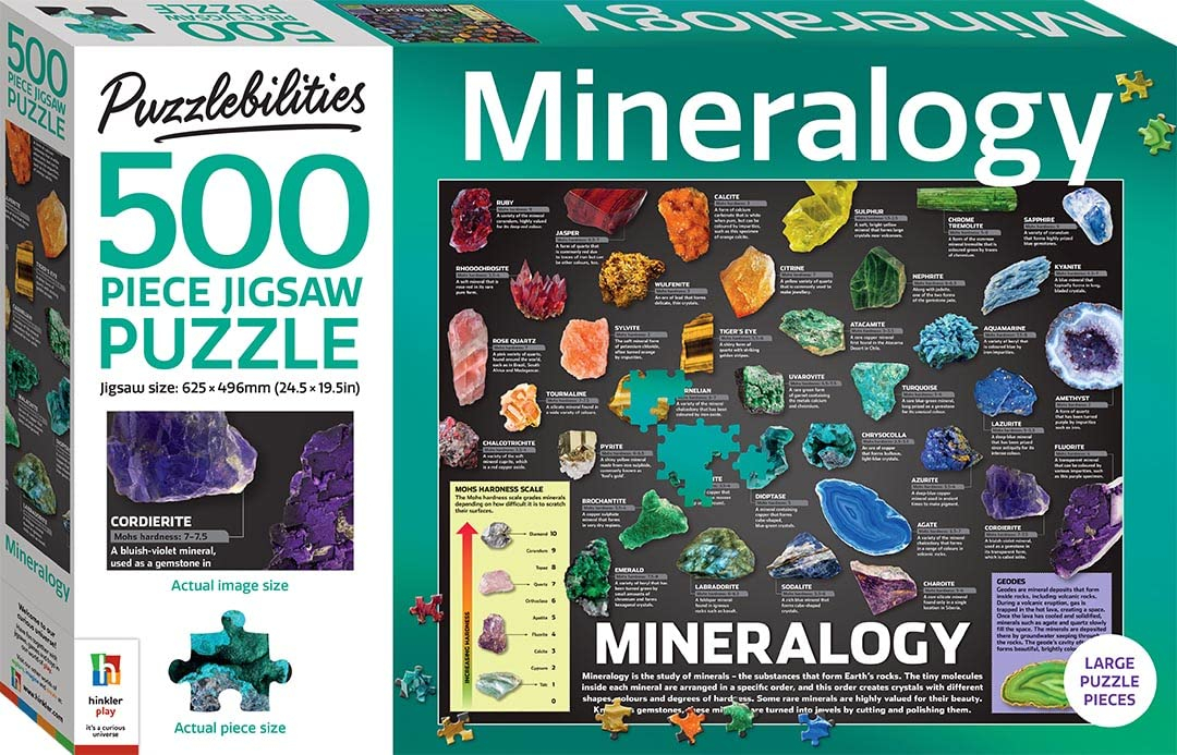 puzzlebilities mineralogy 500-piece jigsaw