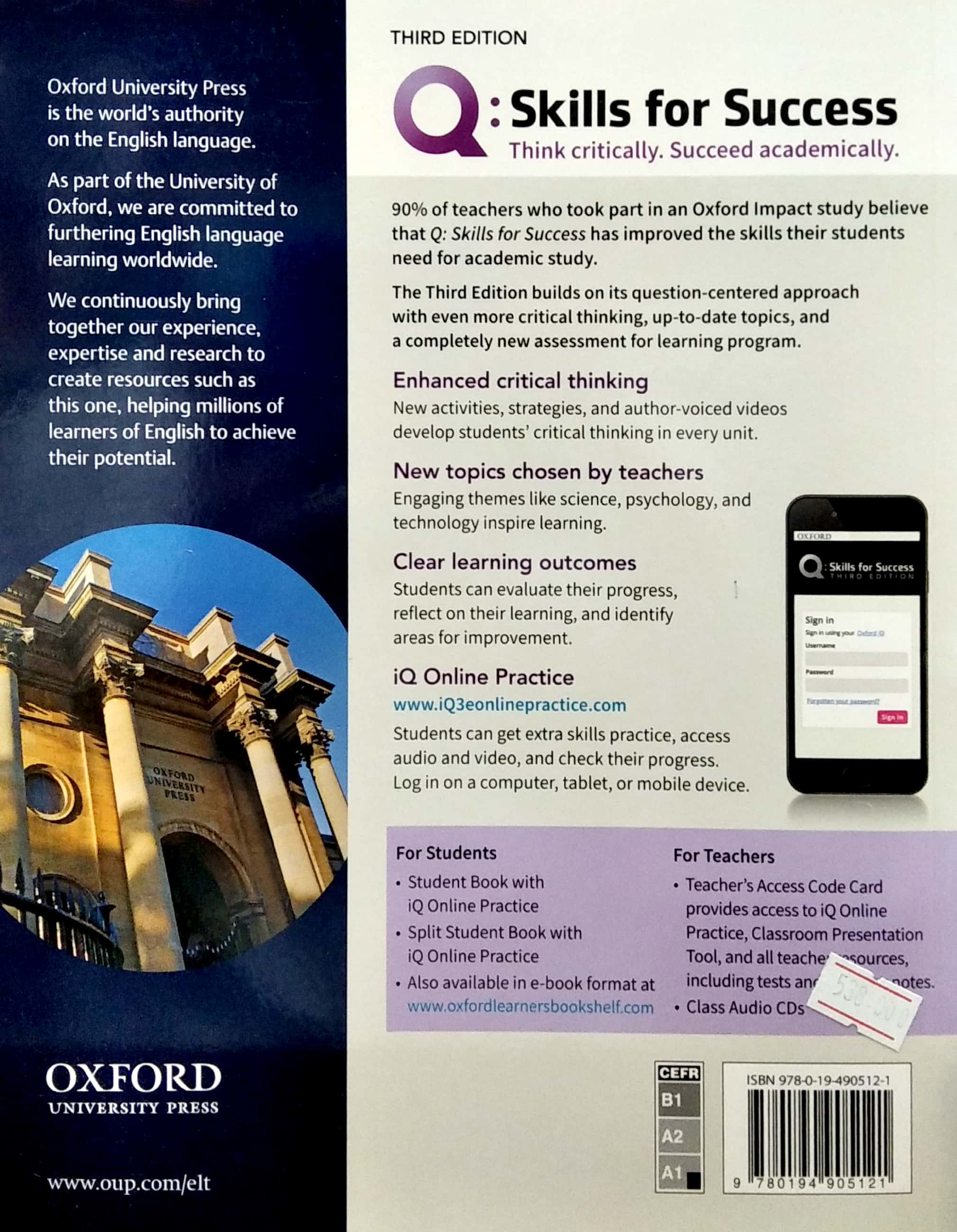 q: skills for success: intro level: listening and speaking student book with iq online practice