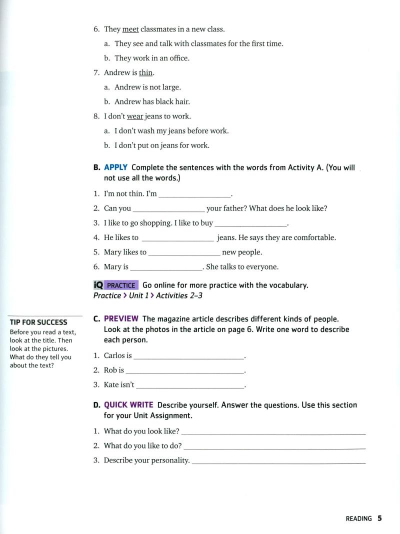 q: skills for success: intro level: reading and writing student book with iq online practice - 3rd edition