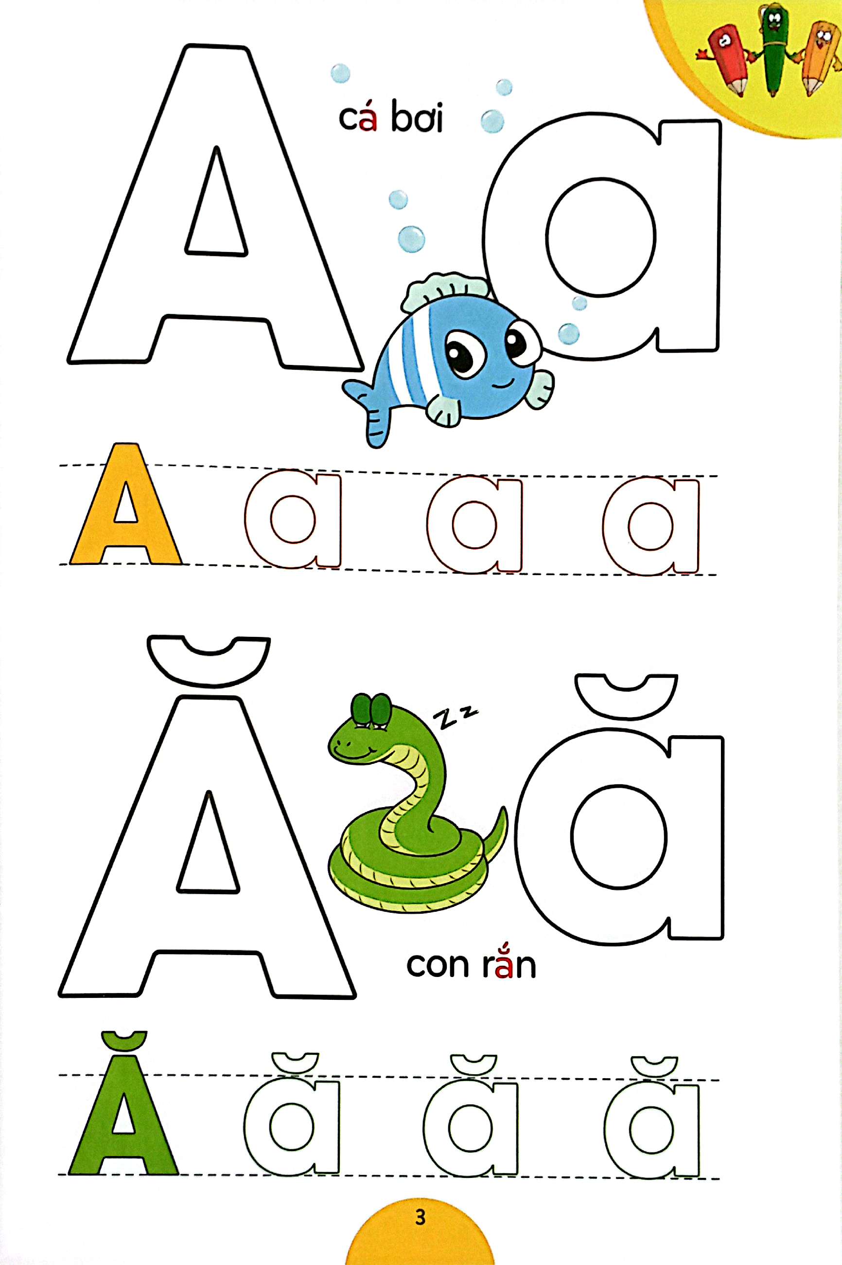 quà cho bé - bé học chữ cái và tô màu