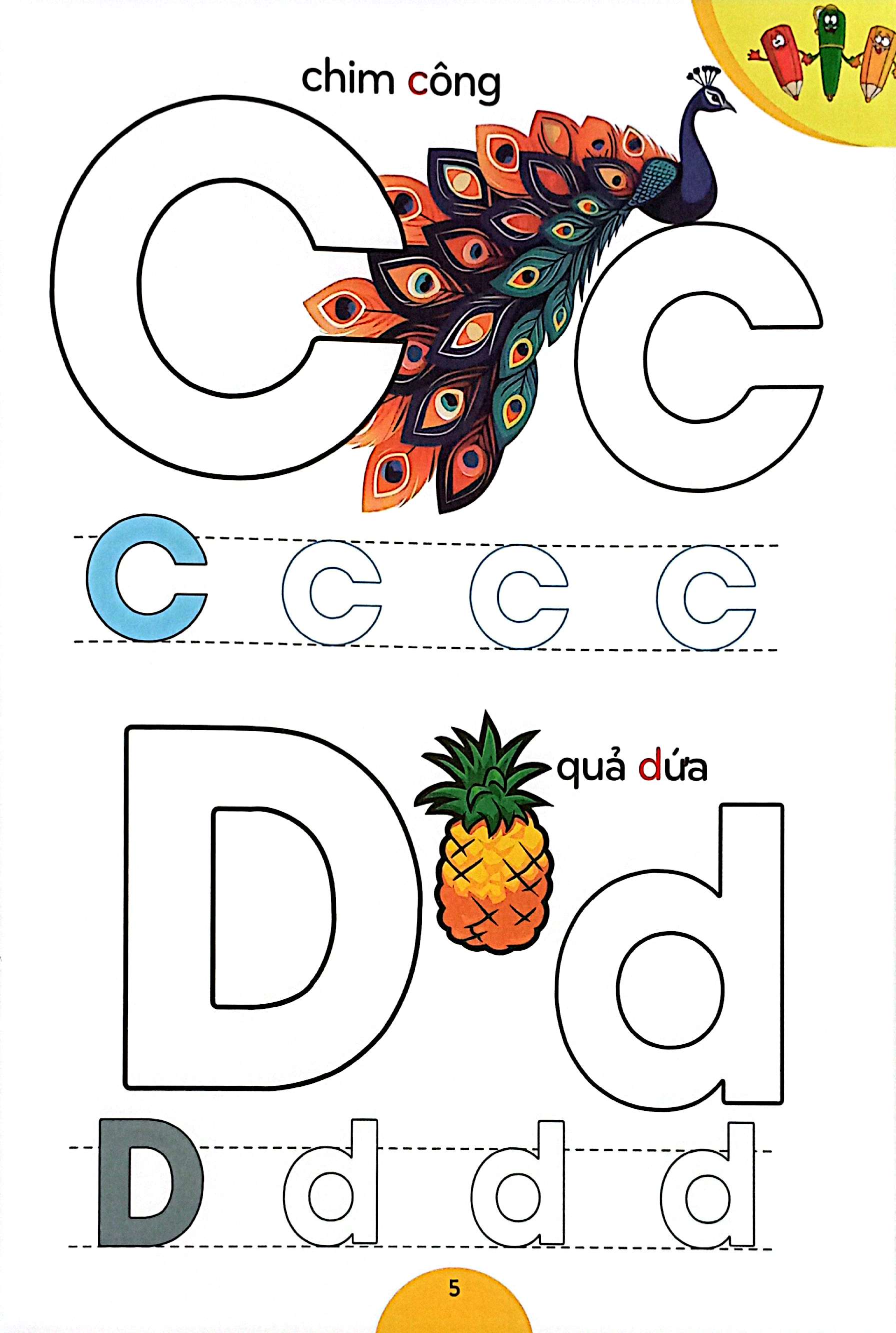 quà cho bé - bé học chữ cái và tô màu