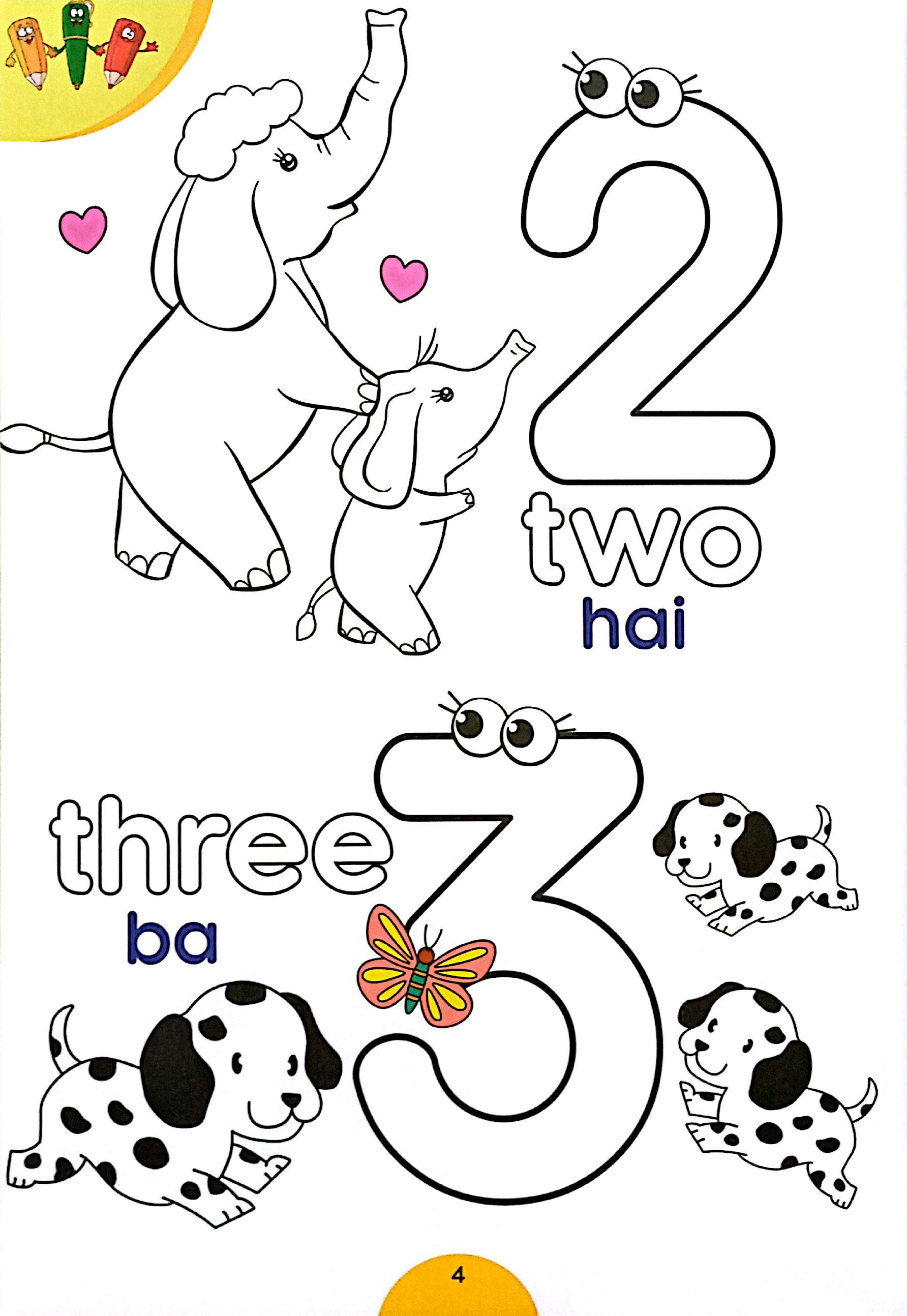 quà cho bé - bé tập đếm và tô màu