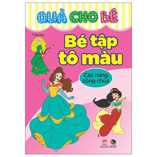 quà cho bé - bé tập tô màu - các nàng công chúa