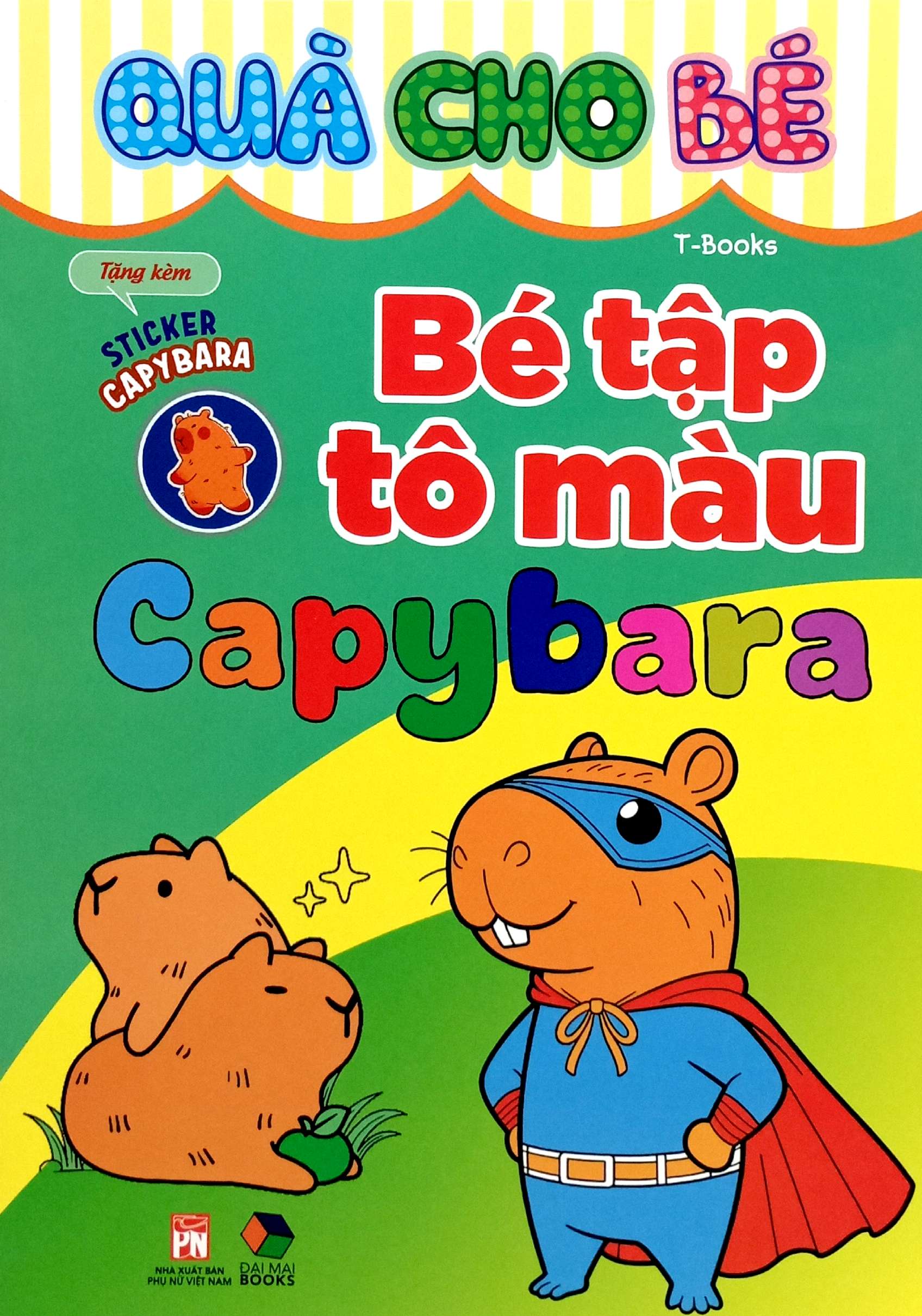quà cho bé - bé tập tô màu capybara