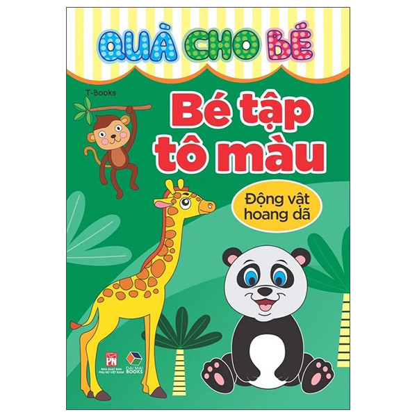 quà cho bé - bé tập tô màu - động vật hoang dã