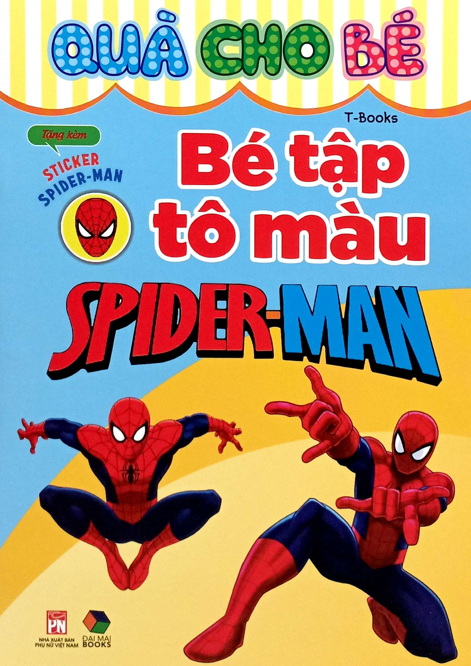 quà cho bé - bé tập tô màu spider-man