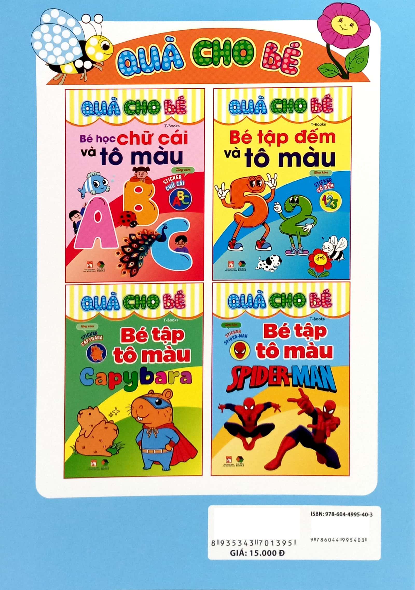 quà cho bé - bé tập tô màu spider-man