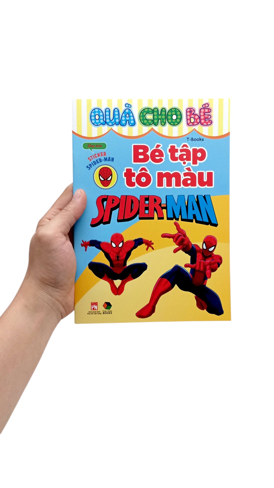 quà cho bé - bé tập tô màu spider-man