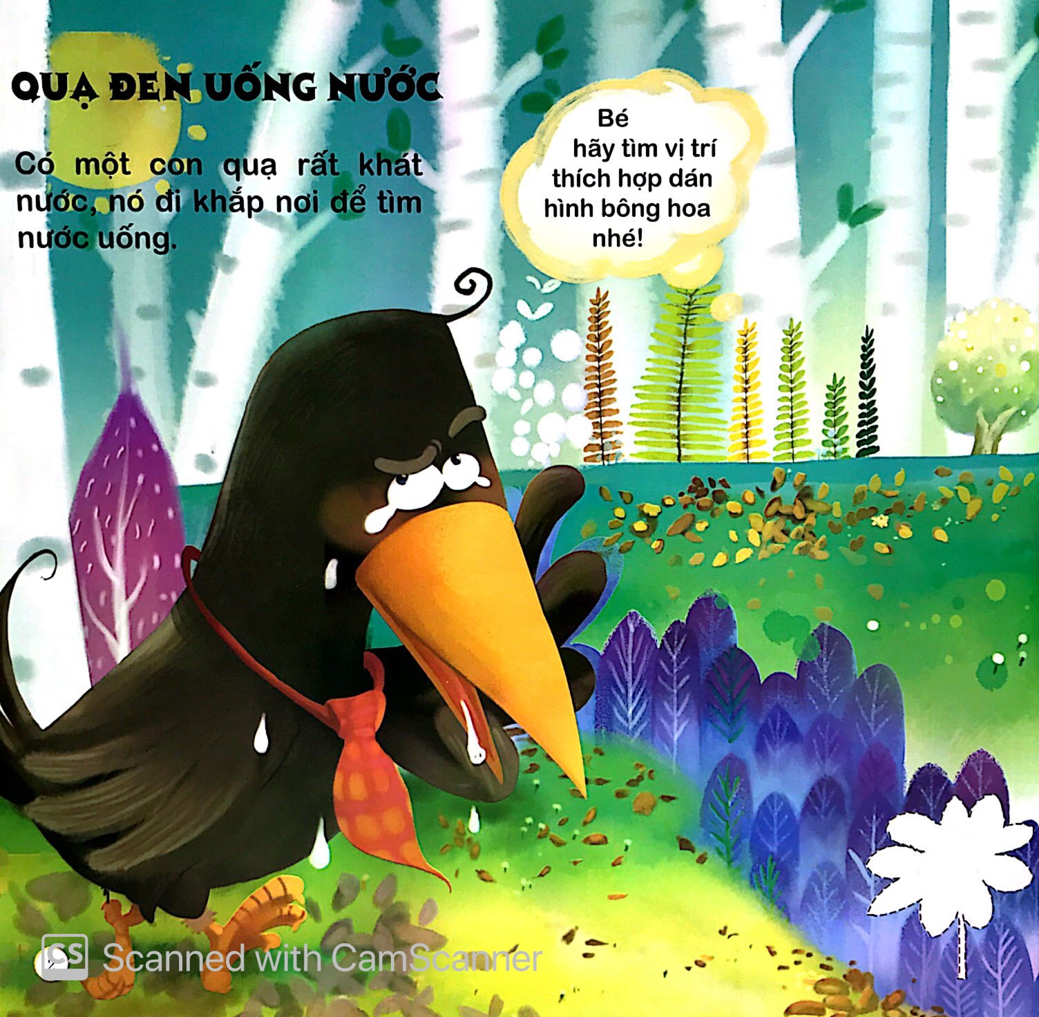 quạ đen uống nước