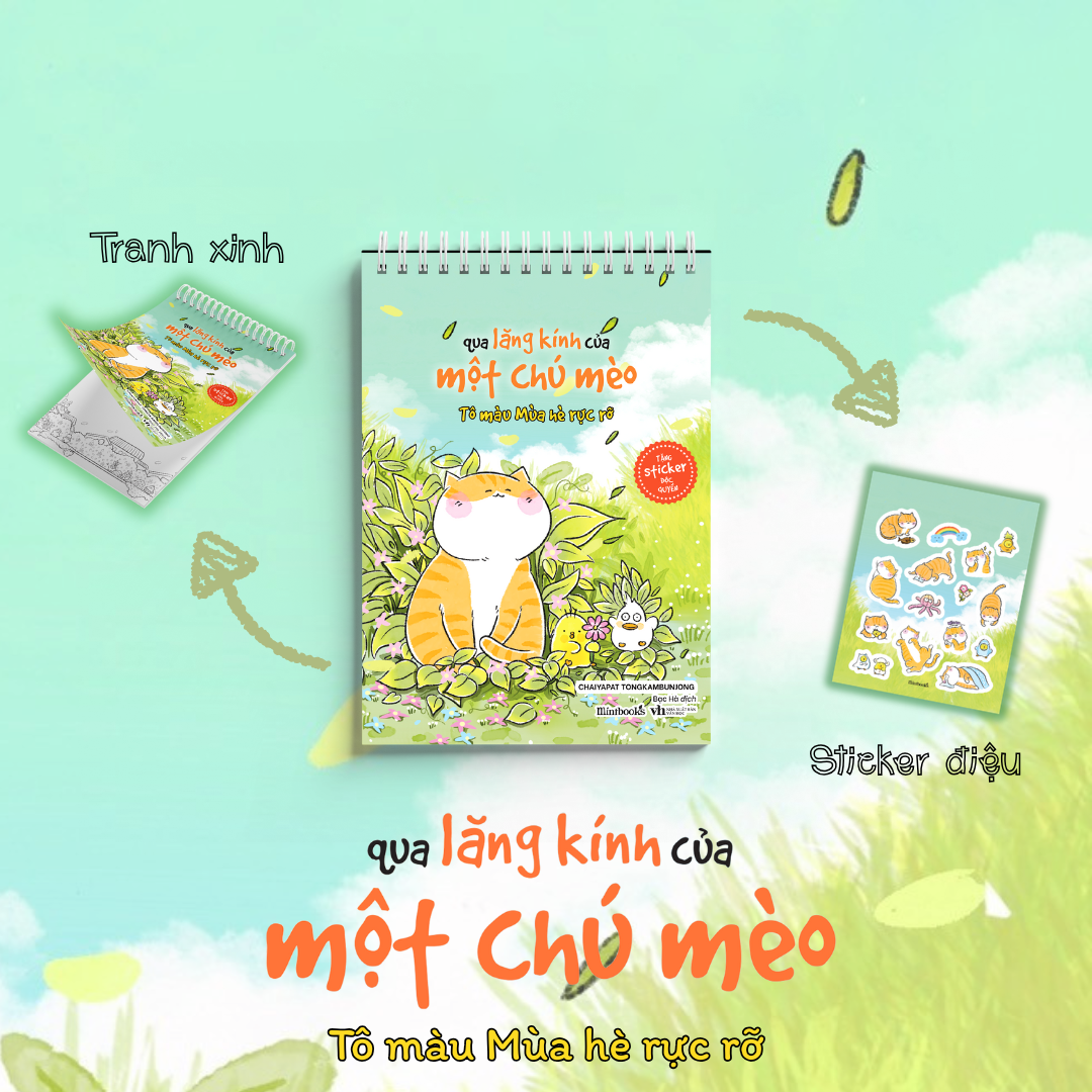 Qua Lang Kinh Cua Mot Chu Meo - To Mau Mua He Ruc Ro - Tang Kem Set Sticker