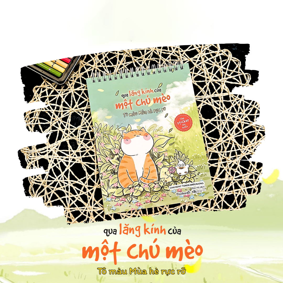 Qua Lang Kinh Cua Mot Chu Meo - To Mau Mua He Ruc Ro - Tang Kem Set Sticker