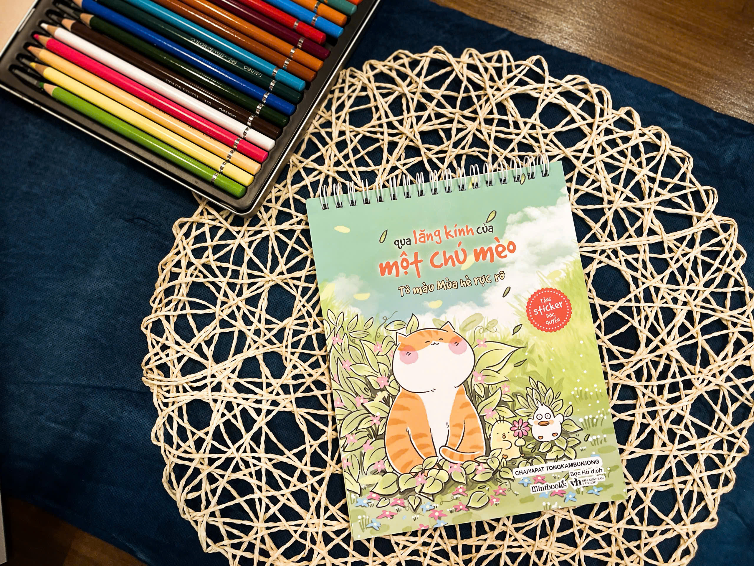 Qua Lang Kinh Cua Mot Chu Meo - To Mau Mua He Ruc Ro - Tang Kem Set Sticker