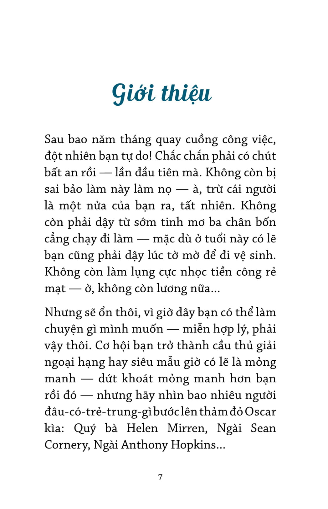 quà tặng của thời gian - về hưu