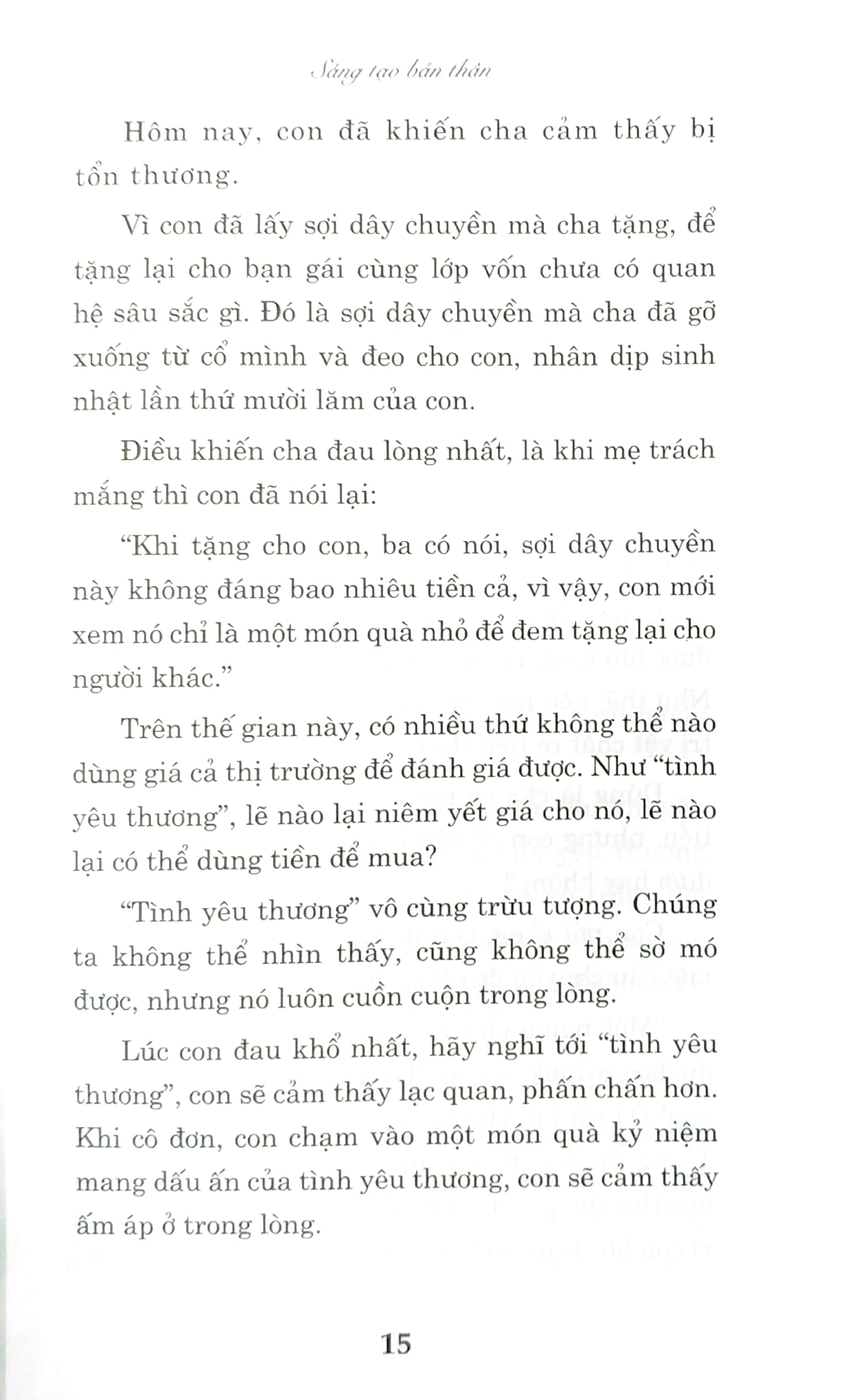quà tặng tâm hồn - sáng tạo bản thân