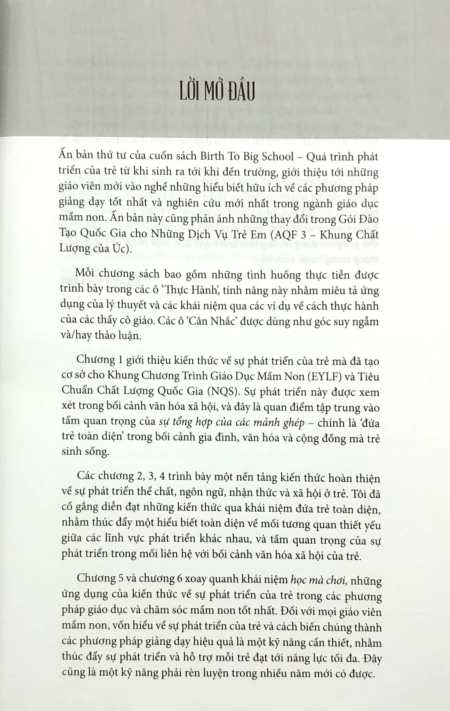 quá trình phát triển của trẻ từ khi sinh ra tới khi đến trường - birth to big school 4e