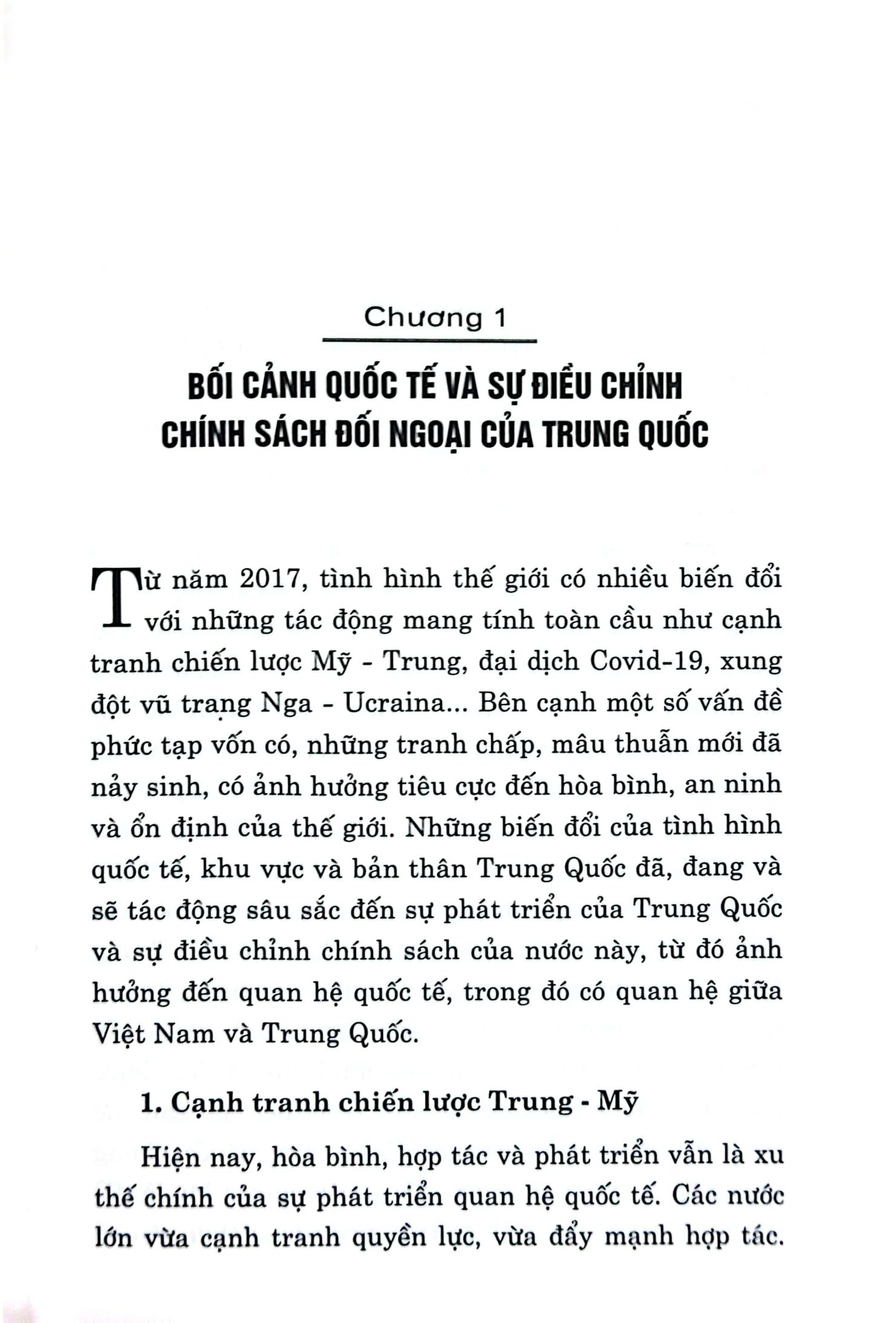 quan hệ việt nam-trung quốc giai đoạn 2017-2022: những điều chỉnh chính sách của trung quốc và hàm ý đối với việt nam