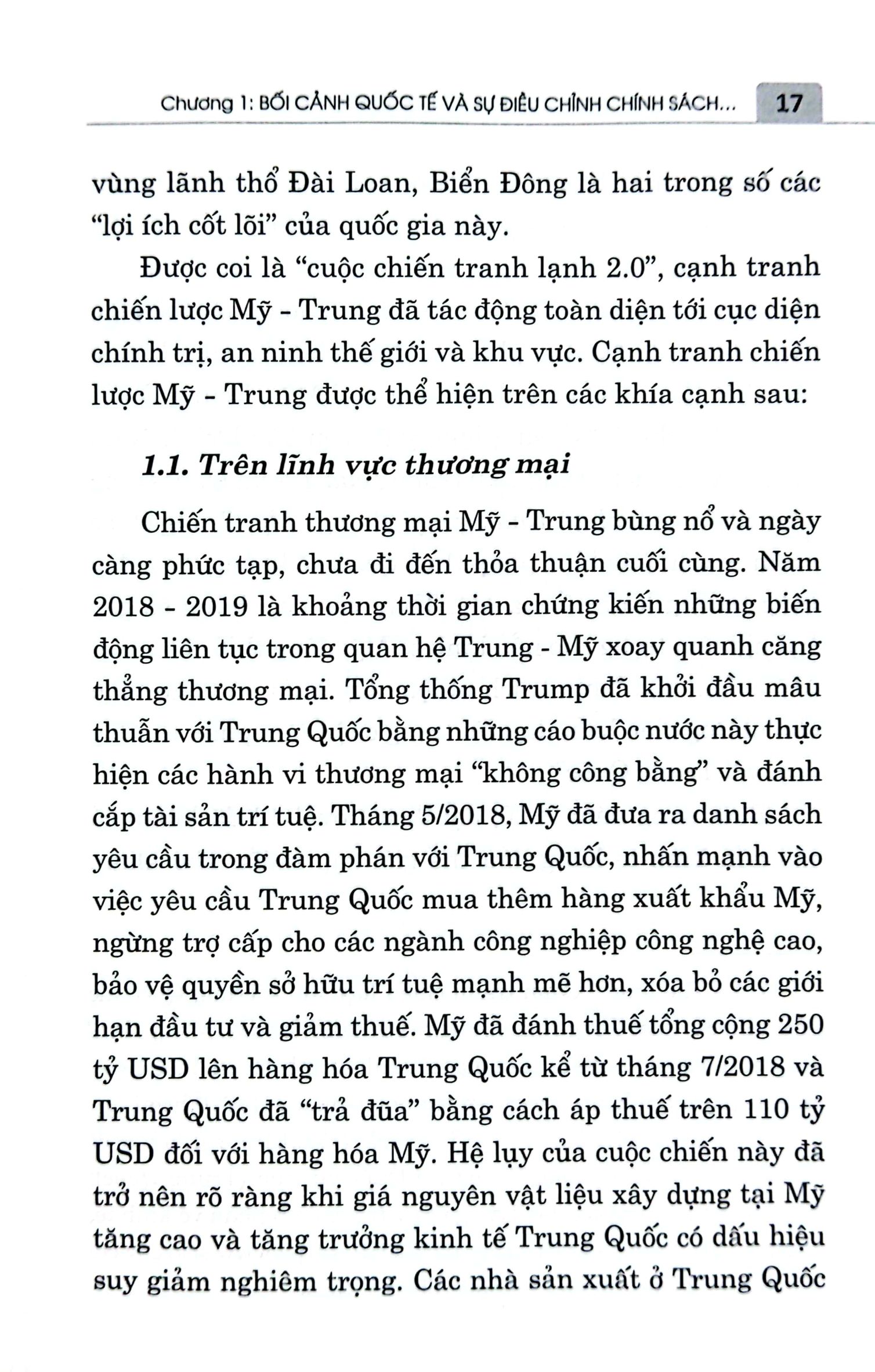 quan hệ việt nam-trung quốc giai đoạn 2017-2022: những điều chỉnh chính sách của trung quốc và hàm ý đối với việt nam