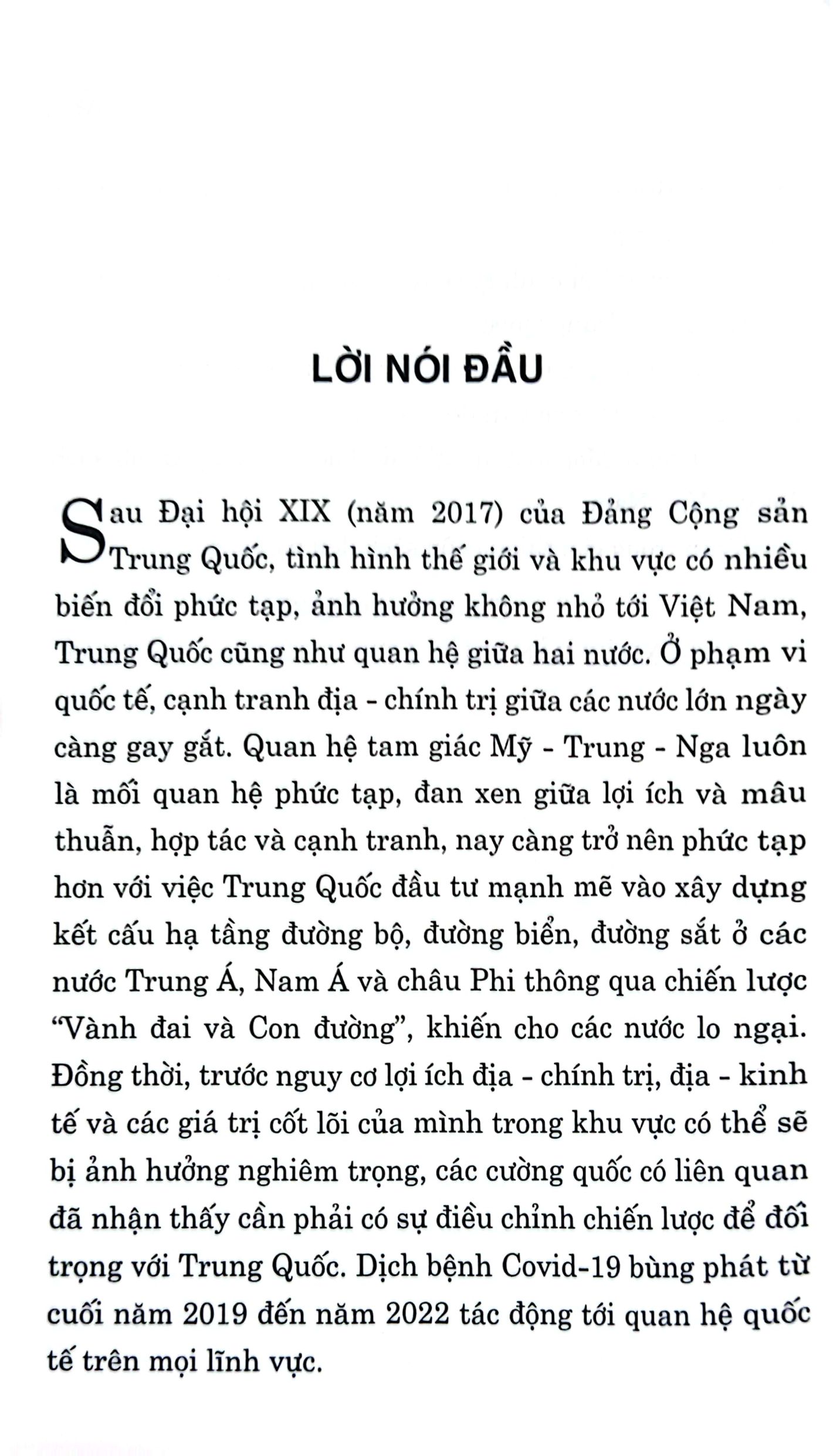 quan hệ việt nam-trung quốc giai đoạn 2017-2022: những điều chỉnh chính sách của trung quốc và hàm ý đối với việt nam