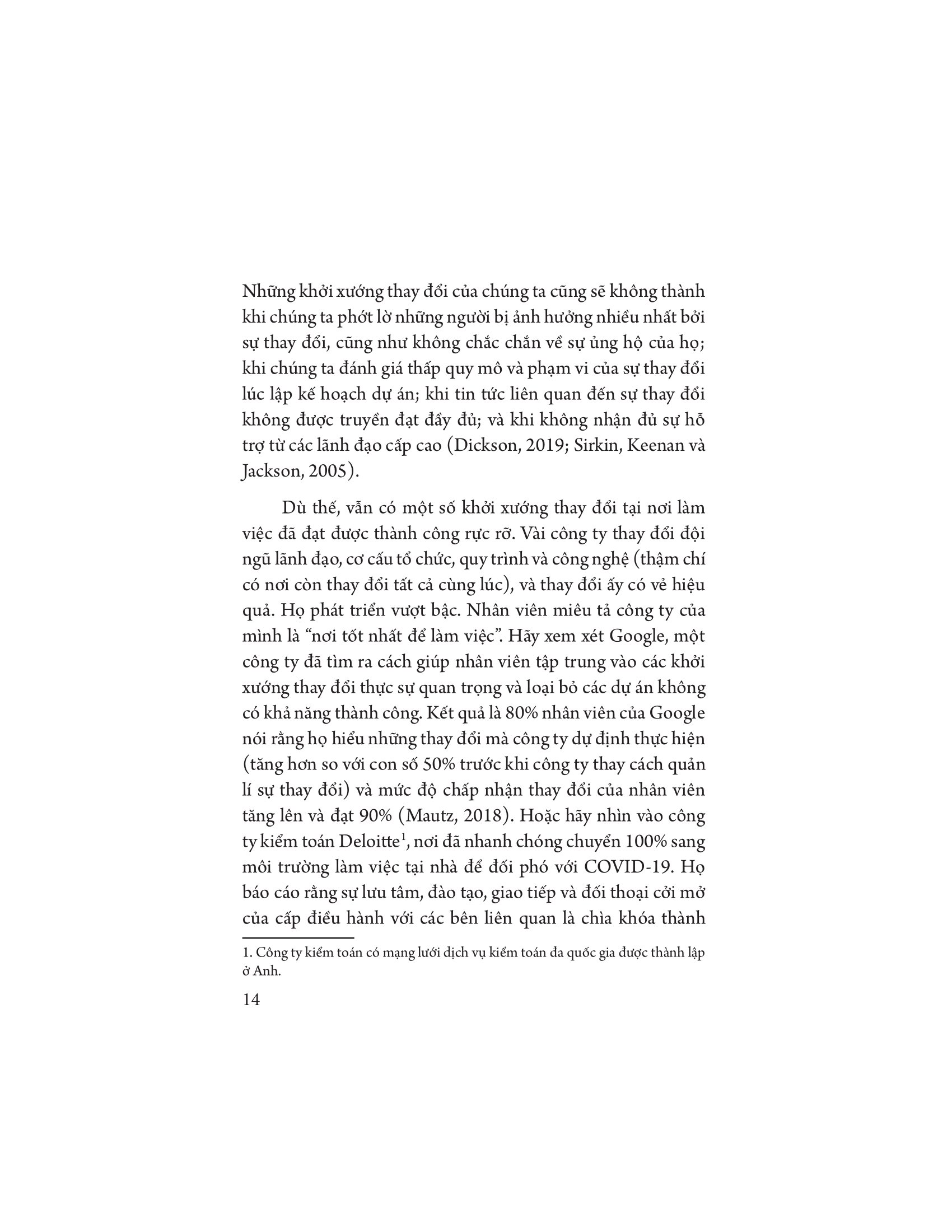 quản lí quy trình và con người để thay đổi thành công