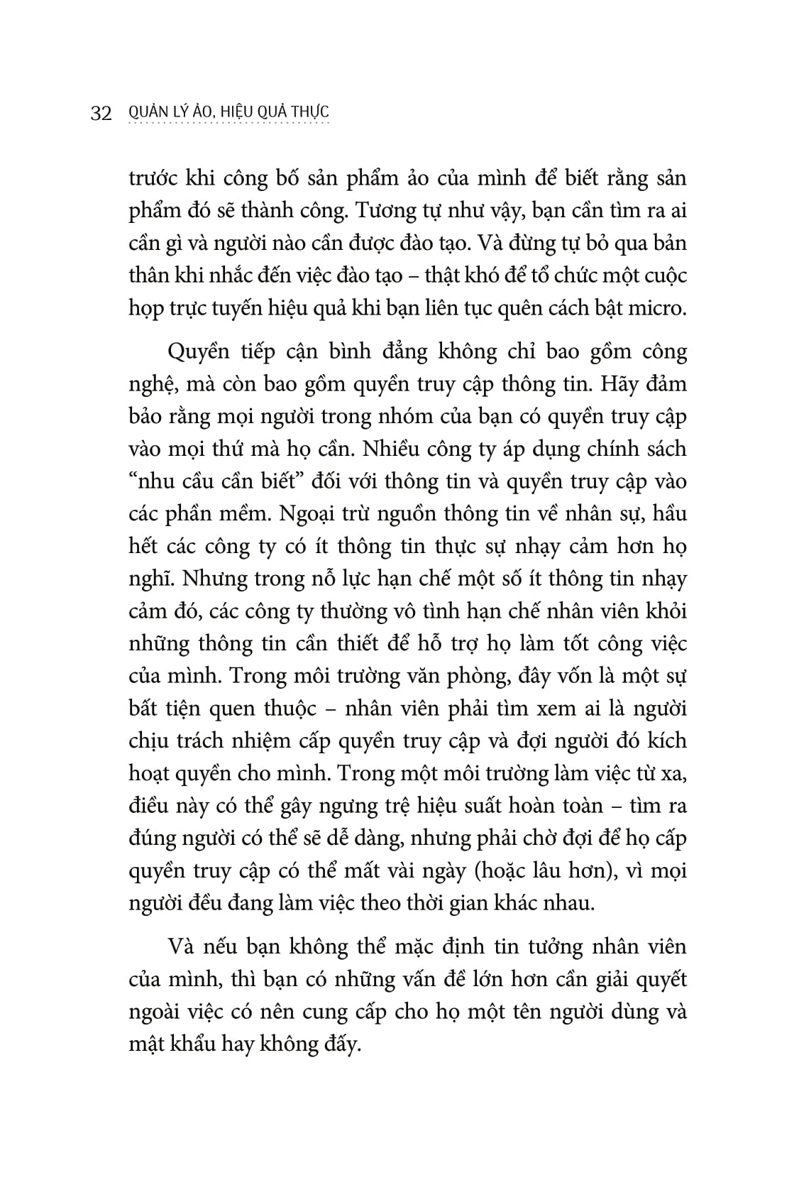 quản lý ảo, hiệu quả thực