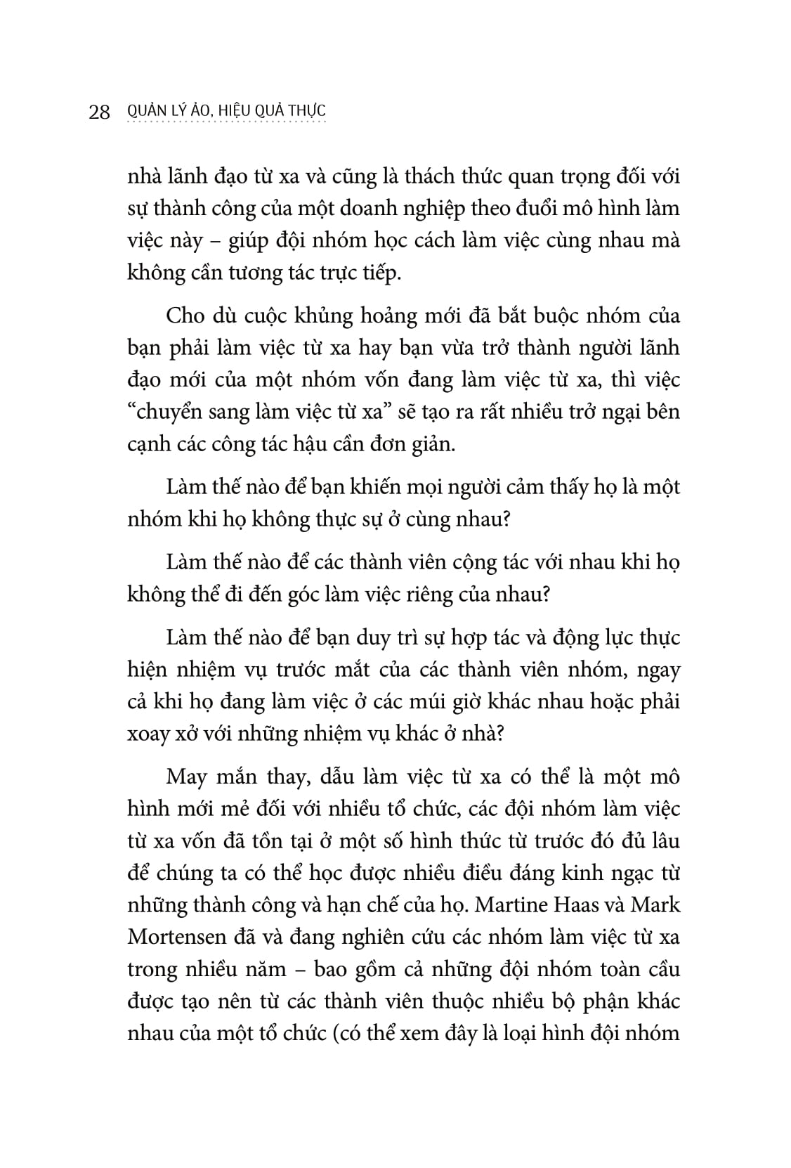 quản lý ảo, hiệu quả thực