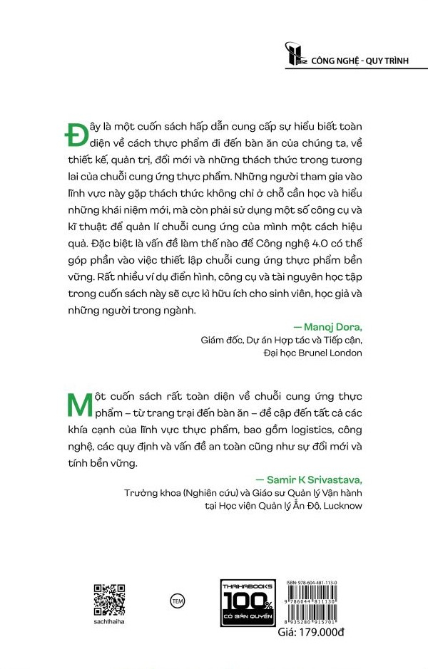 quản lý chuỗi cung ứng thực phẩm và logistics