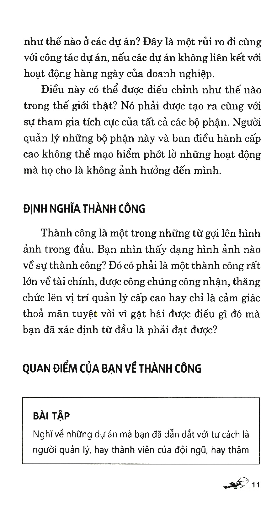 quản lý dự án thành công