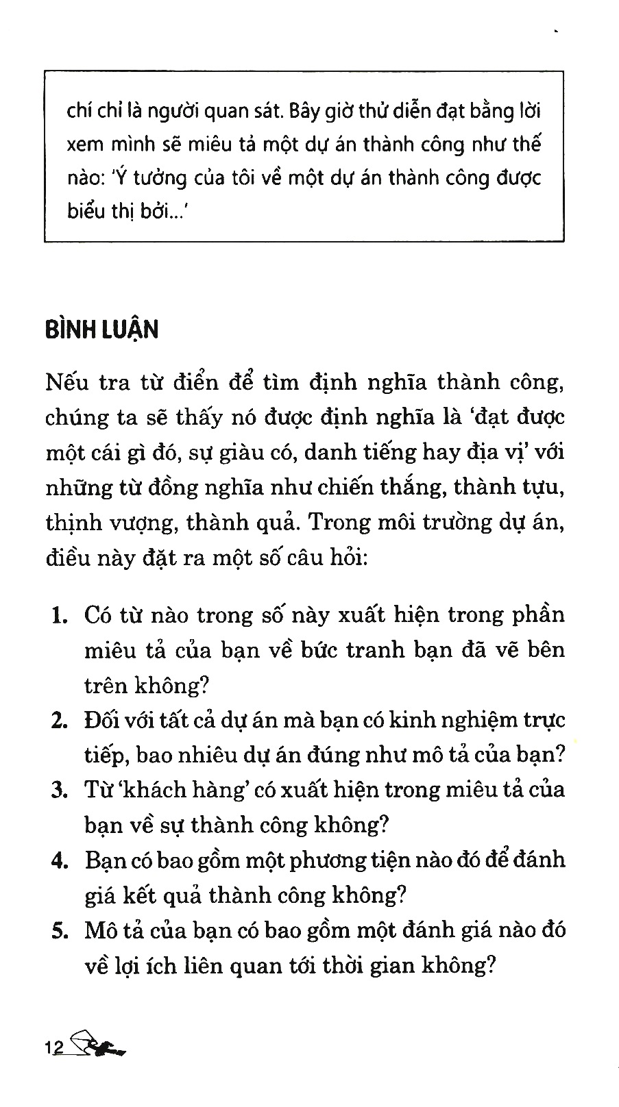 quản lý dự án thành công