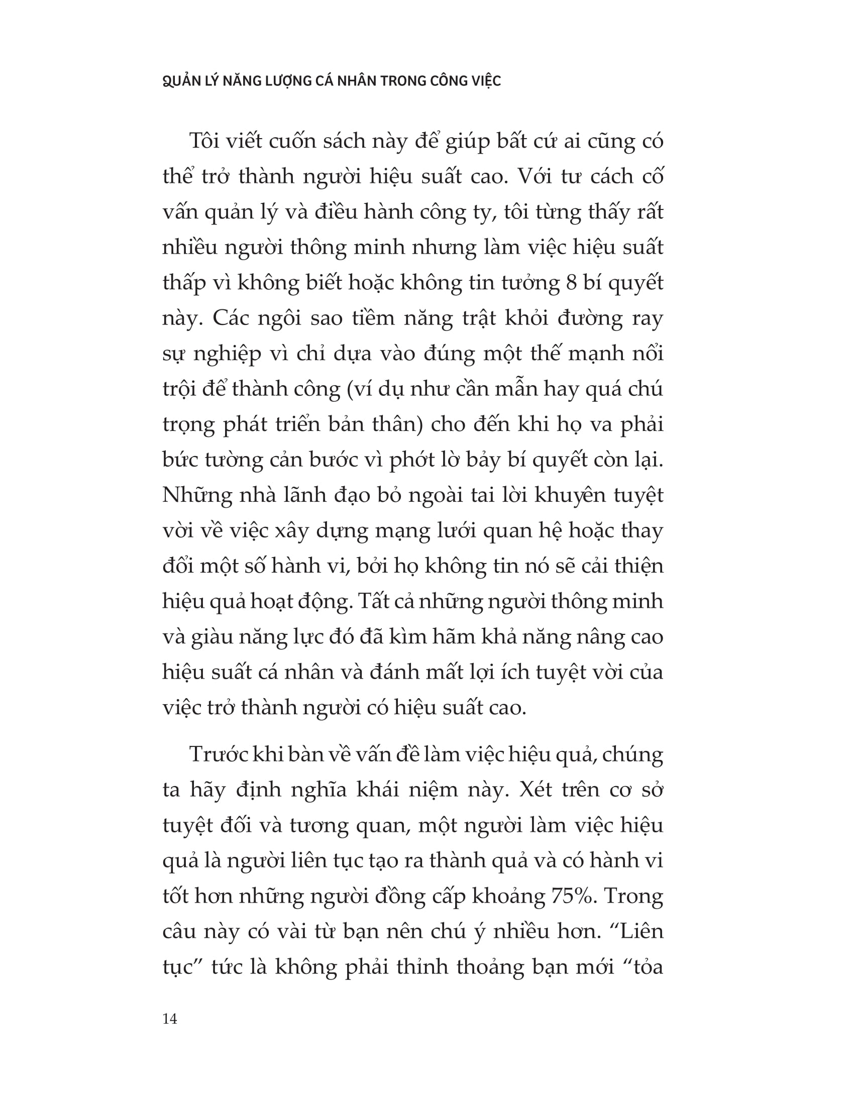 quản lý năng lượng cá nhân trong công việc