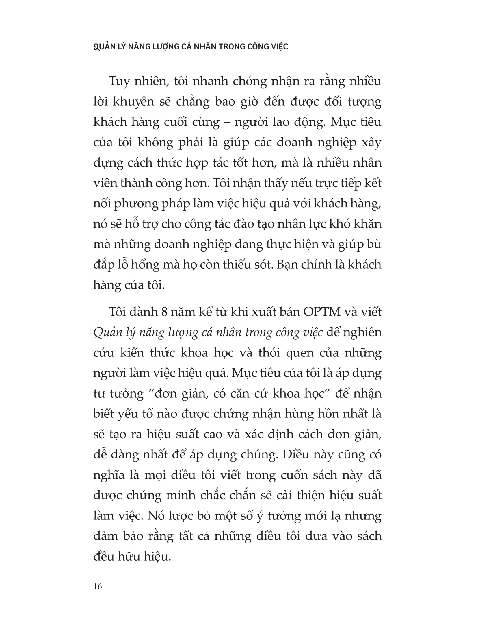 quản lý năng lượng cá nhân trong công việc