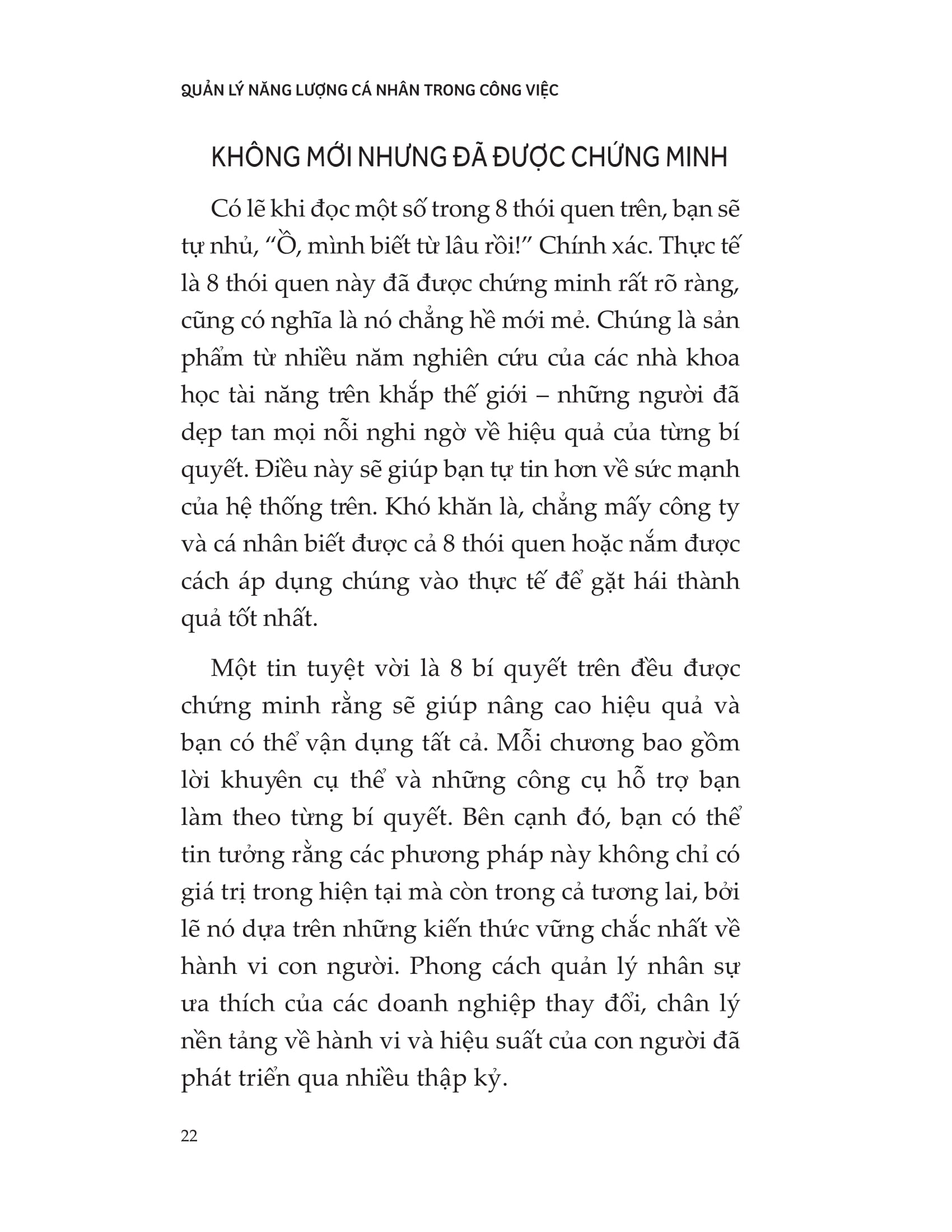 quản lý năng lượng cá nhân trong công việc